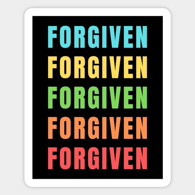 Forgiven | Christian Saying Magnet by All Things Gospel